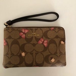 Coach butterfly wristlet